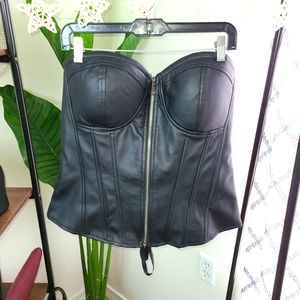 Torrid Leather Bustier Corset